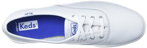 KEDS WOMEN'S CHAMPION LEATHER LACE UP SNEAKER - SIZE: WOMEN 9 - WHITE - Like New