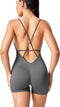 YEOREO SCRUNCH BUTT FORM JENI FITTING ROMPER JUMPSUITS - WOMEN M - DARK GRAY - Like New