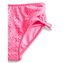 WONDER NATION GIRLS RUFFLE EYELET TANKINI SWIMSUIT, 2-PIECE SIZE MEDIUM 8 - PINK - Brand New