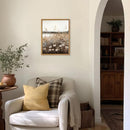 KBKBART Vintage Wall Art Framed Retro Countryside Autumn Wildflower - Like New