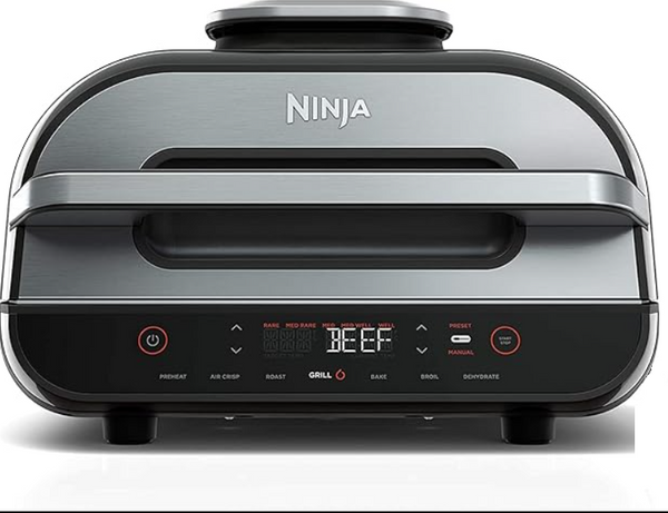 Ninja FG551 Foodi Smart XL 6-in-1 Grill Air Fryer No Accessories - Black/Silver Like New