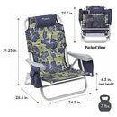 Lightspeed Outdoors Reclining Beach Chair Lightweight Folding Chair Hibiscus - Brand New