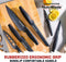 Granitestone Nutriblade 6 Piece Kitchen Knife Set Stainless Steel Blades -BLACK Brand New