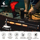 DEER EDGE VIKING AXE OF RAGNAR LOTHBROK HAND FORGED AXE LEATHER - BLACK - Like New