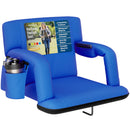 ALPCOUR RECLINING WIDE BLEACHER CHAIR WITH BACK SUPPORT, 21" WIDE - ROYAL BLUE - Like New