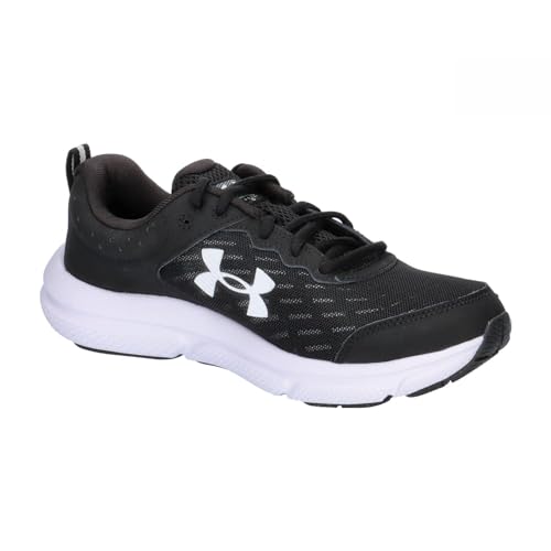 UNDER ARMOUR MEN CHARGED ASSERT 10 RUNNING BLACK/BLACK/WHITE SIZE 11 - Like New