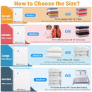 STOEAR 12PACK THICKENED SPACE SAVER BAGS JUMBO/ LARGE/ MEDIUM/ SMALL - CLEAR - Brand New