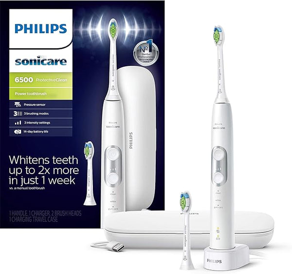 PHILIPS Sonicare ProtectiveClean 6500 Rechargeable Toothbrush HX6462/05 - WHITE Like New