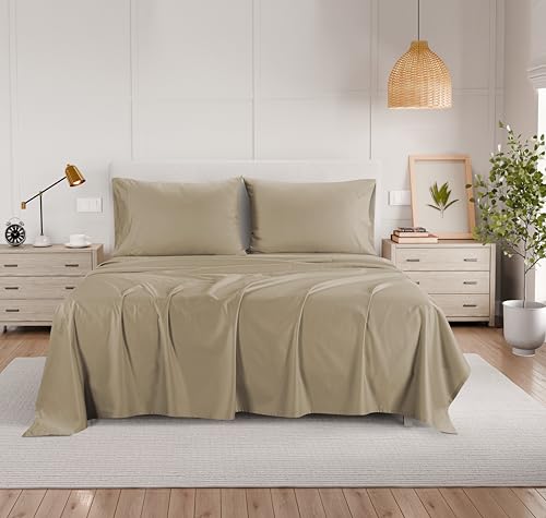 CHATEAU HOME COLLECTION Full Size Sheets, 100% Cotton Sheets Full Size Bed Set - Brand New