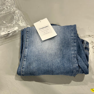 FRECKLED POPPY HIGH RISE STRAIGHT LEG JEANS - SIZE: 13/31 - OCEAN BLUE - Brand New