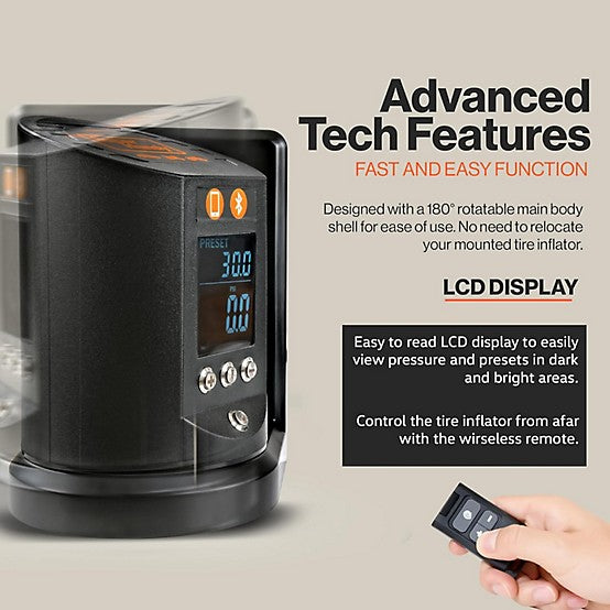 SUPERHANDY TIRE INFLATOR - BLACK - Brand New