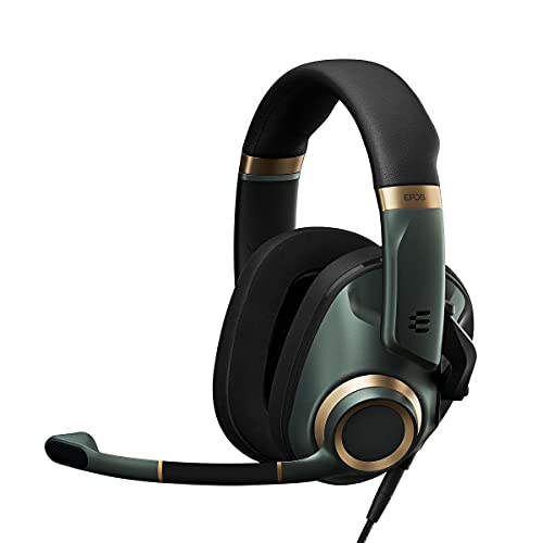 EPOS H6PRO CLOSED ACOUSTIC GAMING HEADSET MIC OVER-EAR LIFT-TO-MUTE - GREEN - Like New