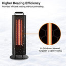 EAST OAK 1500W PATIO HEATER, TABLE SIDE PORTABLE ELECTRIC HEATER 3 LEVELS BLACK - Brand New