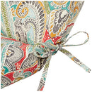 Pillow Perfect Paisley Indoor/Outdoor Solid Back 1 Piece Square Corner Chair - Brand New