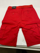 BLU ROCK MEN'S FLEX STRETCH CARGO SHORTS - SIZE: MEN 32 - RED - Like New