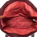 BADGLEY MISCHKA MERLOT ROSE XL VEGAN LEATHER WEEKENDER DUFFEL BAG - BURGUNDY - Brand New