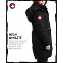 CANADA WEATHER GEAR WOMEN'S WINTER COAT LONG SIZE:  X-LARGE - BLACK - Like New