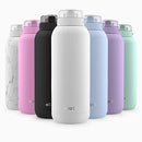 ELLO COOPER 40OZ STAINLESS STEEL WATER BOTTLE WITH STRAW DOUBLE WALLED - WHITE - Brand New