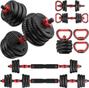 Trakmaxi Adjustable Dumbbell Set 20-70LBS Weights, 4 in 1 Weight Set - Black - Like New