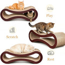 FLUFFYDREAM CAT SCRATCHER CARDBOARD LOUNGE BED, PAD, PTFURNSCRATPAD, WOOD - Like New