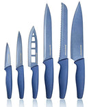 GRANITESTONE NUTRIBLADE 6-PIECE STEAK KNIVES SET BY GRANITESTONE - BLUE - Brand New