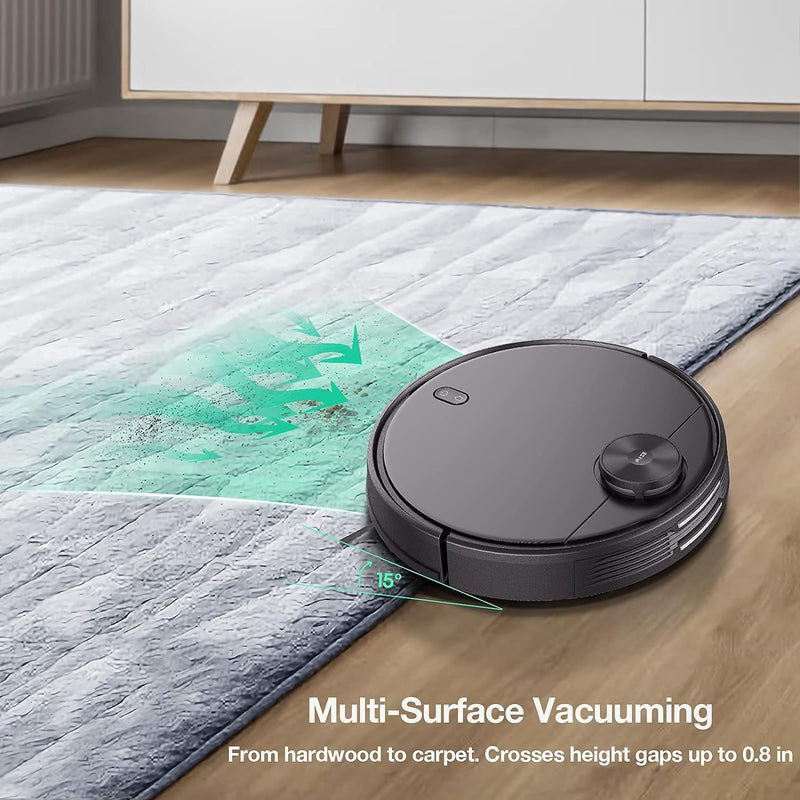 WYZE Robot Vacuum with LIDAR Mapping Technology, 2100Pa Suction WVCR200S - Black Like New