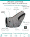 FLEEROSE CPC-CERTIFIED HIP SEAT BABY CARRIER JP0981 - GRAY - Like New