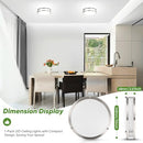 TOBUSA 10" LED Flush Mount Ceiling Light 5 Color Modern Round - Brushed Nickle - Like New