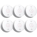 SITERWELL SMOKE DETECTORS 10 YEAR SEALED BATTERY GS886-H04-6 PACK - WHITE - Like New