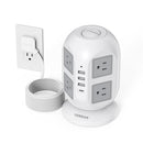 TESSAN Tower Surge Protector Power Strip 10 ft, Long Flat Extension Cord - Like New