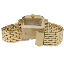 PEUGEOT WOMEN RECTANGLE DRESS WATCH WITH CRYSTAL DECORATED BEZEL - GOLD - Like New