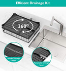 YASONIC Dish Drying Rack with Drainboard, 2-Tier Dish Drainer - Black - Like New