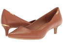 Calvin Klein Gabrianna Pump Wrapped Kitten Heels Women Cognac 1 8 M - Brand New