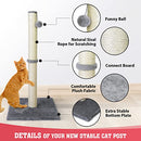 petellow 31" Cat Scratching Post with Hanging Ball Durable Stable Cat Furniture - Brand New