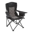 ARROWHEAD OUTDOOR PORTABLE DELUXE CAMP CHAIR HEAVY DUTY 550 LBS - BLACK/GRAY - Like New