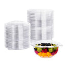 Lullaby 100 Packs 32oz Clear Plastic Salad Bowls with Lids Bulk, Disposable - Brand New