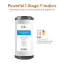 BRIO WHOLE HOUSE WATER FILTER SYSTEM W/GAUGE & FAST-FLOW PHOSPHATE - STEEL/BLACK - Brand New