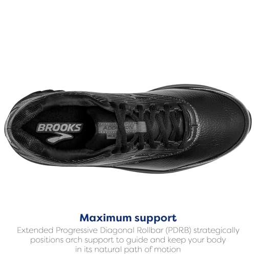 1103181D072 BROOKS MEN'S ADDICTION WALKER 2 WALKING SHOE BLACK SIZE 10.5 - Like New