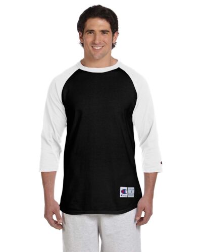 T137 Hanes Champion Raglan Sleeve Baseball T-Shirt New