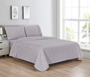 BIBB HOME EGYPTIAN LUXURY 1800 COUNT 4 PC SHEET SET- KING - MINI PAISLEY - Brand New
