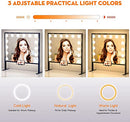 20 X 22 Inch Large Hollywood Vanity Mirror with Lights B09JYQT6ZL - White - Like New