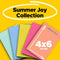 Post-it Super Sticky Notes 4"x6" Summer Joy Collection Lined 90 Sheet/Pad 5 Pads - Brand New