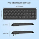 TAYDERLY MK258 WIRELESS KEYBOARD & MOUSE COMBO, 2.4G SILENT - BLACK - Like New