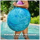 SWIMWAYS SPRING FLOAT PREMIUM DUO, POOL CHAIR FITS 2 ADULTS - BLUE/TEAL - Like New