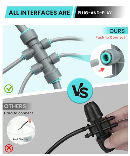 MIXC 230FT DRIP IRRIGATION SYSTEM KIT QUICK-CONNECT REPEATABLE ASSEMBLY - GRAY - Like New