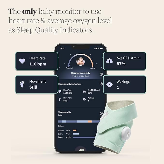 Owlet Dream Sock Plus Smart Baby Monitor Heart Rate O2 - Scratch & Dent