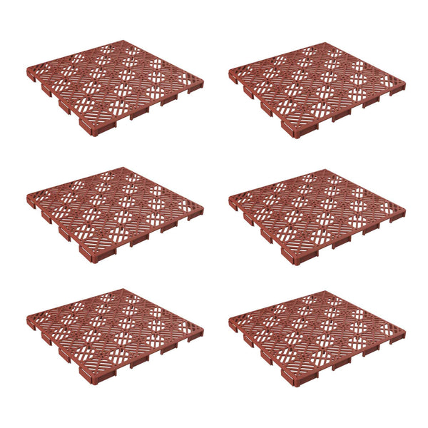 Deck Tiles - 6-Pack Pavers - Polypropylene Interlocking Patio Tiles - Outdoor Like New