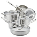 BREVILLE THERMAL PRO STAINLESS STEEL COOKWARE POTS PANS 10 PIECE 32064 - SILVER Like New