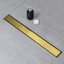 SaniteModar Linear Shower Drain 24" 2in1 Tile Insert, Flat, LSD-T-24IN - Gold - Like New