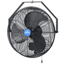 ILIVING ILG8E18-15 18 INCH WALL MOUNTED ADJUSTABLE OUTDOOR WATERPROOF FAN BLACK - Like New